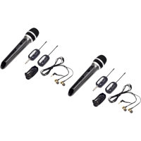 

VocoPro SingAndHear-Duet All-In-One Wireless Microphone and In-Ear Receiver System, Includes 2x Commander-HT Handheld Microphones, 2x Commander-PR Receivers, 2x Commander-HR Headphone Receivers & 2x IE-9 In-Ear Headphones