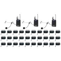

VocoPro SILENTPA-IFB One Way Communication System for TV & Film Production, Includes 3 Transmitters & 30 Receivers, 900MHz