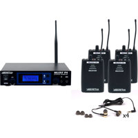 

VocoPro Professional PLL Wireless In-Ear Monitor Package with Stationary Transmitter & 4 Receivers