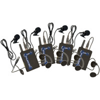 

VocoPro UBP 900MHz UHF Wireless Bodypack Microphone Set with 4x Bodypack Transmitters, 4x Headset and 4x Lavalier Mics, 902 to 910.7MHz