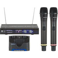 

VocoPro UHF-3205-9 UHF Dual-Channel Rechargeable Wireless Microphone System with UHF-3205 Receiver and 2x Handheld Mic, Frequency Sets: 9E, 9F