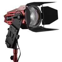 

Visionsmith Hexolux RunGun Light Kit, Includes Lux-Indie Illuminator LED Light-engine, 5" Super-Fresnel Lens, Barn Doors, AC/DC World Power Supply