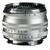 

Voigtlander Nokton Vintage Line 50mm f/1.5 Aspherical II VM Multi-Coated Lens, Silver