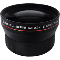 

Vivitar 52mm 2.2x Professional Auxiliary Telephoto Lens for HD Digital Video and Camera Recording, Multicoated Optical Glass,