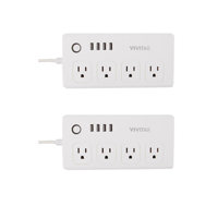 

Vivitar 2 Pack HA-1007 Wi-Fi Smart Multi Plug Power Strip with 4 USB Ports