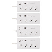 

Vivitar 4 Pack HA-1007 Wi-Fi Smart Multi Plug Power Strip with 4 USB Ports