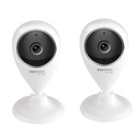 

Vivitar IPC112G 720p Full HD Wide Angle View Wi-Fi Security Camera, White, 2-Pack