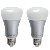 

Vivitar LB-70 60W Wi-Fi LED Smart Multicolor LED Bulb, 2-Pack