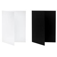 

V-FLAT WORLD Tabletop V-Flat Small (18"x12"), 2-Pack, 1-White & 1-Black