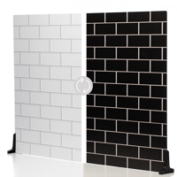 

V-FLAT WORLD Duo Board - 30x40" Double Sided Surface Board, White Subway Tile/Ebony Subway Tile