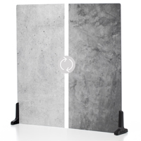 

V-FLAT WORLD Duo Board - 24x24" Double Sided Surface Board, Iced Concrete/Midnight Cement