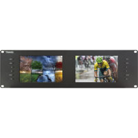 

ViewZ VZ-070RM-E 3RU Dual 7" IPS HD 3G-SDI Video Production Rack Mount LED Monitor, 1280x800 Native Res