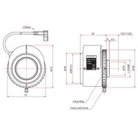 

ViewZ 35mm F1.2 Fixed Focal Length Lens with C-Mount for 1/2" Cameras, DC Auto-Iris, Manual Focus
