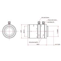 

ViewZ 3MP 50mm F2.8 Fixed Focus Length Lens with C Mount for 2/3" Cameras, Manual Iris, Manual Focus