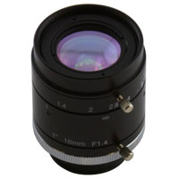 

ViewZ 3MP 16mm F1.4 Short Wave IR FA Fixed Lens with Lock Screws and C-Mount for 1" Cameras, Manual Iris, Manual Focus