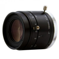 

ViewZ 3MP 6mm F1.8 FA Fixed Lens with Lock Screws and C-Mount for 1" Cameras, Manual Iris, Manual Focus