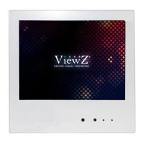 

ViewZ VZ-PVM-Z1W2 9.7" Public View LED CCTV Monitor with Embedded Camera, 1024x768, White