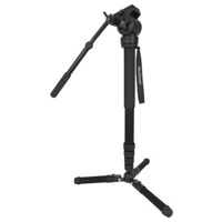 

VariZoom ChickenFoot Aluminum 4-Stage Monopod with Fluid Head, Fold-Down Tripod Foot, 5 Leg Sections, 25lbs Load, 83" Maximum Height