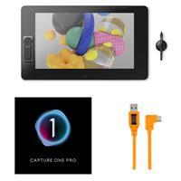 

Wacom Cintiq Pro 24" Creative Pen & Touch Display Bundle with Capture One Pro Photo Editing Software, USB 3.0 Type A to USB-C Cable