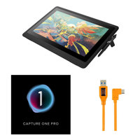 

Wacom Cintiq 16 Creative Pen Display Bundle with Capture One Pro Photo Editing Software, USB 3.0 Type A to USB-C Cable