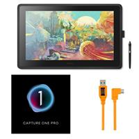 

Wacom Cintiq 22 Creative Pen Display Bundle with Capture One Pro Photo Editing Software, USB 3.0 Type A to USB-C Cable