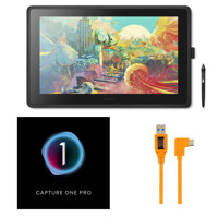 

Wacom Cintiq 22 Creative Pen Display Bundle with Capture One Pro Photo Editing Software, USB 3.0 Type A to USB-C Cable