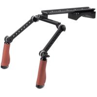 

Wooden Camera Shoulder Rig v2 Premium with Rosette Arms and Handles, Brown Leather