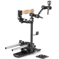 

Wooden Camera Nikon D810/D800 Unified Accessory Kit (Advanced), Includes Unified DSLR Cage (Large), 15mm Baseplate, 2x 15mm Rod, 3" Ultra Arm Monitor Mount and 8" Safety Dovetail