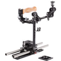 

Wooden Camera Unified Accessory Kit for Canon 6DmkII/7DmkII Camera (Advanced), Includes Unified DSLR Cage (Medium), Unified DSLR 15mm Baseplate, 2x 15mm Rod (12"), Ultra Arm Monitor Mount (1/4-20 to 1/4-20, 3"), 8" Safety Dovetail