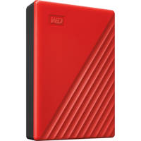 

WD My Passport 4TB USB 3.2 Gen 1 External Hard Drive, Red