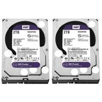 

WD 2 PACK Purple 2TB 3.5" Internal Surveillance Hard Disk Drive, 5400 RPM, SATA III 6 Gbps