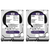 

WD 2 PACK Purple 4TB 3.5" Internal Surveillance Hard Disk Drive, 5400 RPM, SATA III 6 Gbps