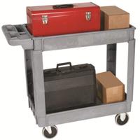 

Wesco Deluxe Plastic Service Cart with 2 Shelves and Casters, 36x24"