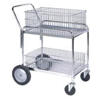 

Wesco Deluxe Compact Wire Office Cart, 33.5x23.75x38.25"