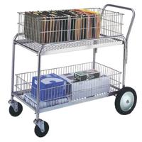 

Wesco Deluxe Large Wire Office Cart, 43x23.75x38.5"