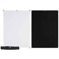 

Westcott X-Drop Backdrop Kit with White 5x7' Background with Stand, Includes Bonus Black 5x7' Background