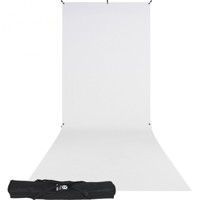 

Westcott 5x12' X-Drop Wrinkle-Resistant Backdrop Kit, Includes 5x7' Stand and Carry Case, High-Key White Sweep