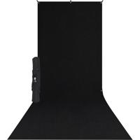 

Westcott X-Drop Wrinkle-Resistant Backdrop Kit with Stand and Case, Rich Black Sweep, 5' x 12'