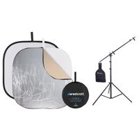 

Westcott 6 in 1 Reflector Kit 42" - Bundle With Flashpoint 11.5' 5-Section Super Light Stand/Boom Extension/Reflector Holder Arm
