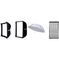 

Westcott 50" Recessed Mega JS Apollo - Bundle With Westcott 2337 16x30" Apollo Strip Westcott 7' White Diffusion Parabolic Umbrella, Westcott 40 Degree Egg Crate Grid