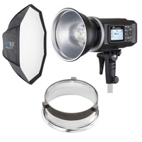 

Westcott Flashpoint XPLOR600 HSS TTL R2 Battery-Powered Monolight Bowens Mt - Bundle With Rapid Box Switch Octa-M, Westcott Switch Insert (Bowens)