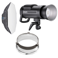 

Westcott Monolight Bundle Includes RoveLight RT 601 TTL Monolight with On Board Power (Bowens Mount), Westcott Rapid Box Switch Octa-S 26", Westcott Switch Insert (Bowens),
