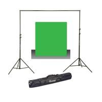 

Westcott Photo Basics 9' x 10' Green Screen Cotton Background - Bundle With Flashpoint 10' Background Support System
