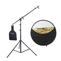 

Westcott Photo Basics 40" 5-in-1 Collapsible Reflector with Case - Bundle With Flashpoint 11.5' 5-Section Super Light Stand/Boom Extension/Reflector Holder Arm