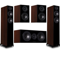 

Wharfedale Diamond 12.4 Dual 6.5" 2.5-Way Tower Floor Standing Speaker, Pair, Walnut - Bundle With 12.0 4" 2-Way Bookshelf Speaker, Pair Walnut, 12.C Dual 5" 2-Way Center Channel Speaker, Pair Walnut