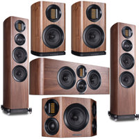 

Wharfedale EVO4.3 Dual 5" 3-Way Floorstanding Speakers, Pair Walnut - Bundle With 2-Way Bookshelf Speakers Pair Walnut, 3-Way Center Channel Speaker Walnut, 3-Way Surround Channel Speakers Pair Walnut