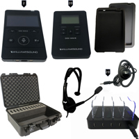 

Williams Sound Digi-Wave INT 3 400 Series Interpretation System, Includes 20x DLR 400 ALK Receivers, 2x MIC 144 Headset Microphones