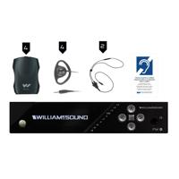 

Williams Sound FM 557 Plus Large Area Dual FM and Wi-Fi Assistive Listening System, Includes FM T55 Transmitter, 4x PPA R37N Receivers & 4x EAR 022 Surround Earphones