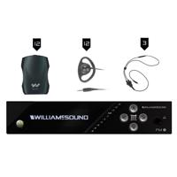 

Williams Sound FM 557 Plus Large Area Dual FM and Wi-Fi Assistive Listening System, Includes FM T55 Transmitter, 12x PPA R37N Receivers & 12x EAR 022 Surround Earphones