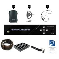 

Williams Sound FM 557 Pro Plus Large Area Dual FM & Wi-Fi Assistive Listening System, Includes FM T55 Transmitter, 12x PPA R37N Receivers & 12x EAR 022 Surround Earphones